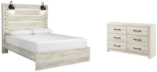 Signature Design by Ashley® Cambeck 2-Piece Whitewash Queen Panel Storage Bed Set-0