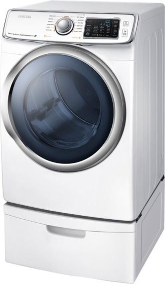 Samsung 6300 Series 7.5 Cu. Ft. White Front Load Gas Dryer 6