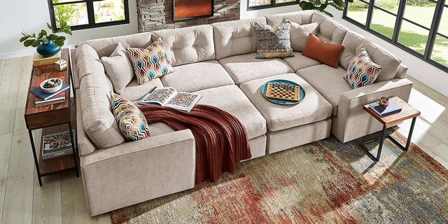 ModularOne Beige 8 Piece Sectional with 2 Ottomans-3