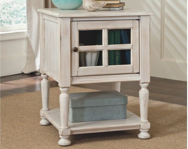 Signature Design by Ashley® Mirimyn White Chair Side End Table 3