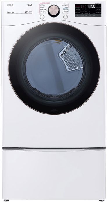 LG 7.4 Cu. Ft. White Front Load Gas Dryer 28
