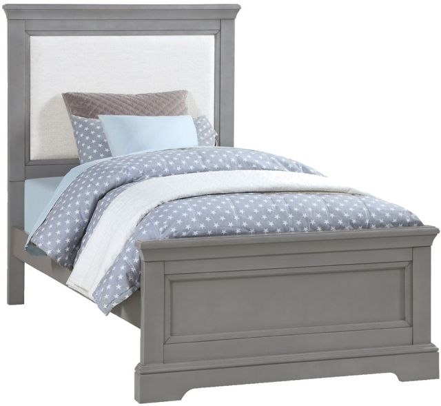 Winners Only® Tamarack White Upholstered Twin Panel Bed