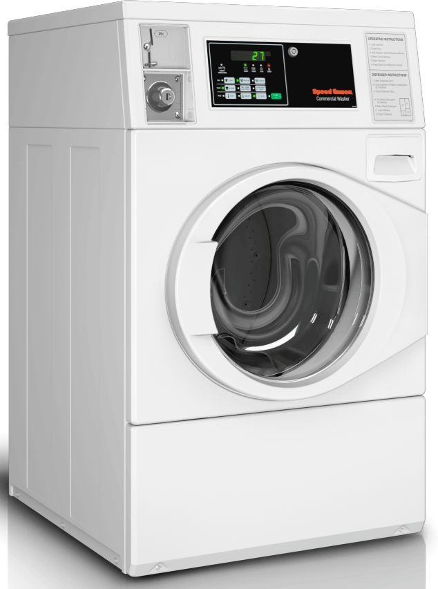 Speed Queen® Commercial 26.88" White Front Load Washer 1