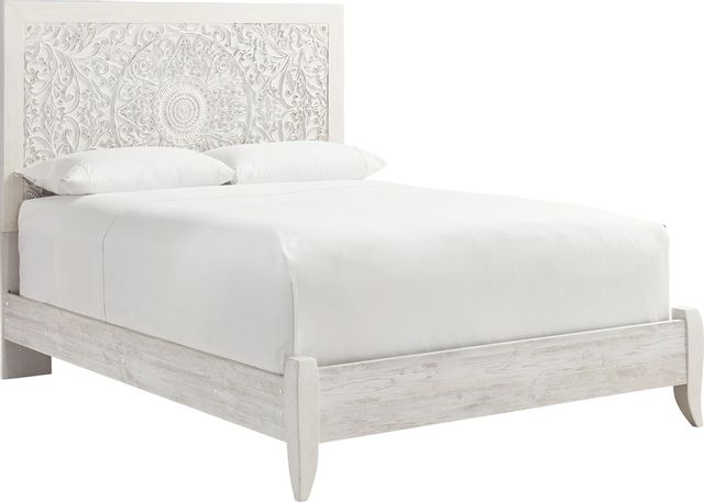Signature Design by Ashley® Paxberry 3-Piece Whitewash King Panel Bed Set-1
