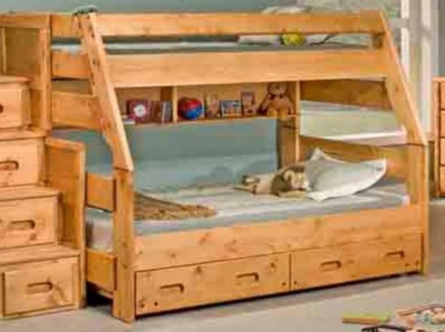 Trendwood Inc. Bunkhouse High Sierra Cinnamon Twin/Full Bunk Bed-0