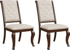 Coaster® Brockway 2-Piece Cream/Antique Java Dining Chairs
