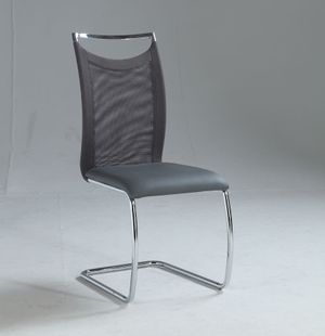 Chintaly Imports Nadine Gray Meshed Back Side Chair
