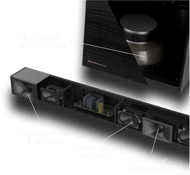 Klipsch® Cinema 600 Black Soundbar and 10" Wireless Woofer 1