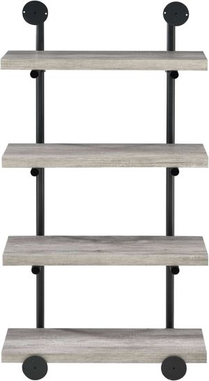 Coaster® Black/Grey Driftwood 24-Inch Wall Shelf