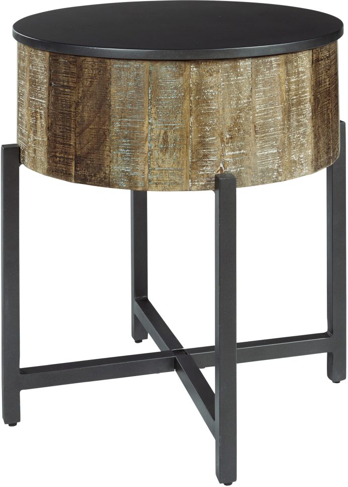 Signature Design by Ashley® Nashbryn Gray/Brown Round End Table