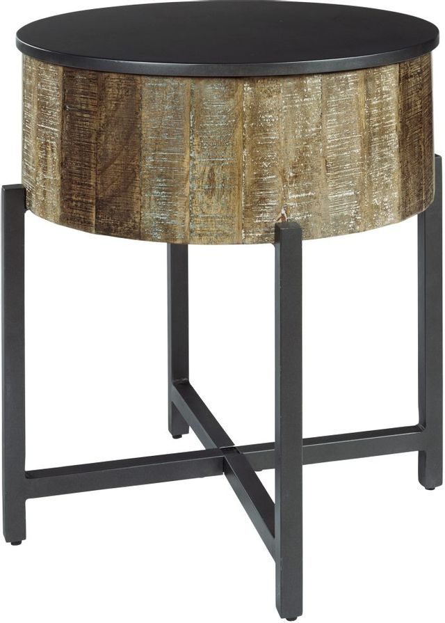 Signature Design by Ashley® Nashbryn Gray/Brown Round End Table 0