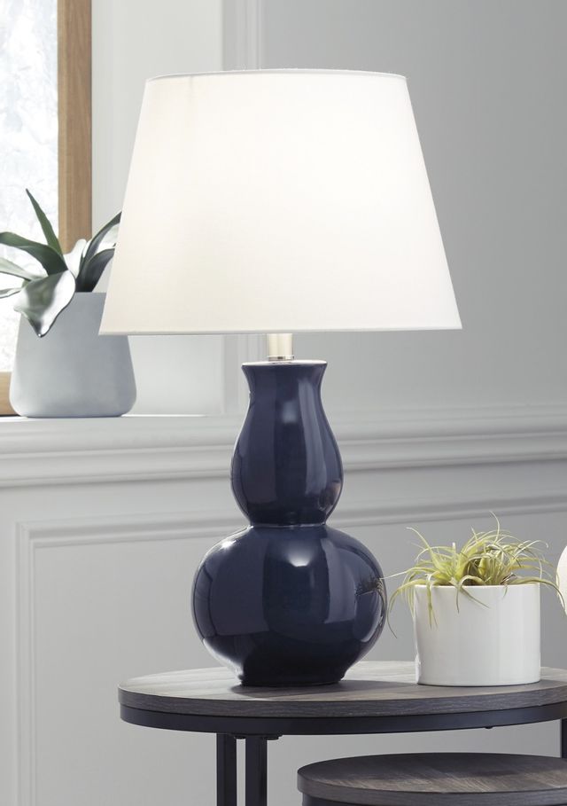 Signature Design by Ashley® Zellrock Navy Ceramic Table Lamp 2