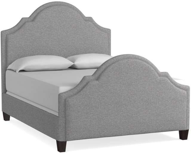 Bassett® Furniture Custom Upholstered Barcelona King Bonnet Bed with Tall Footboard