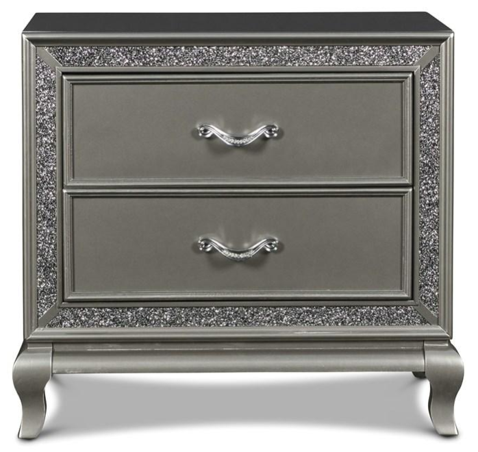 pewter nightstand