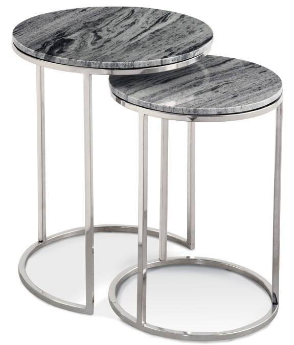 Marble and chrome 2025 nest of tables