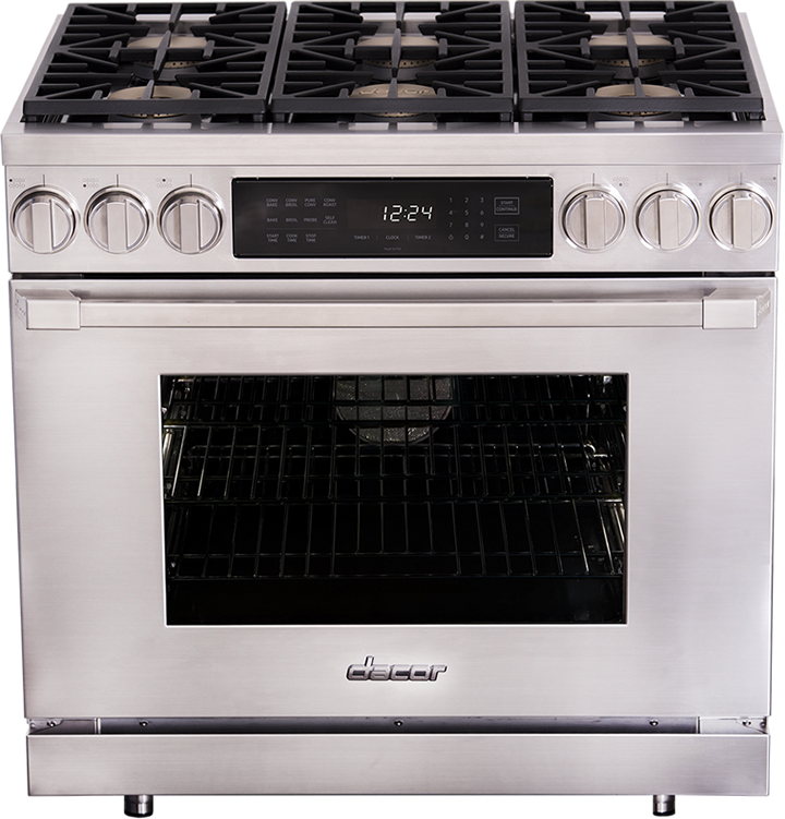 Dacor® Professional 36" Stainless Steel Dual Fuel Pro Range