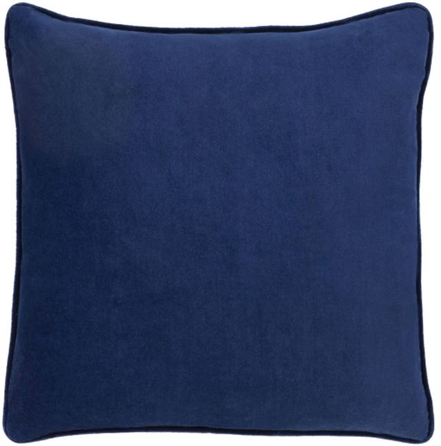 Surya Safflower Navy 20"x20" Pillow Shell with Down Insert-1
