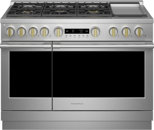 Monogram® Statement Collection 48" Stainless Steel Pro Style Gas Range 1