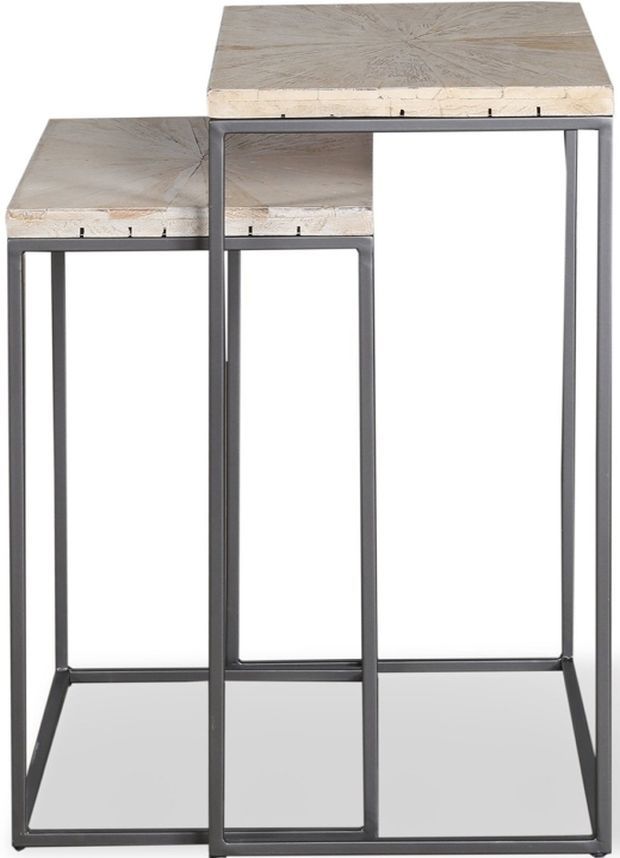 Parker House® Crossings Monaco Weathered Blanc Nesting Tables 2