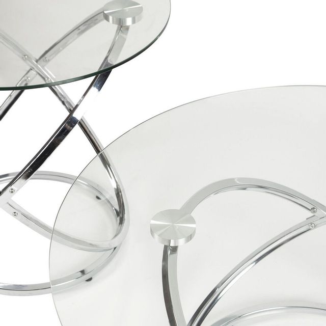 Signature Design by Ashley® Hollynyx 3 Piece Chrome Occasional Table Set 4