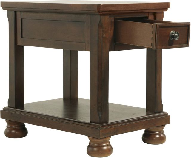 Table d'extrémité carrée Porter, brun, Signature Design by Ashley®