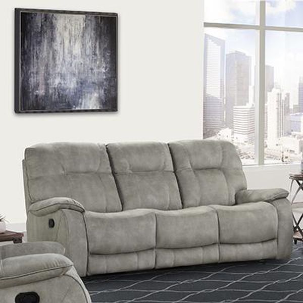 Parker House® Cooper Shadow Natural Manual Triple Reclining Sofa 1