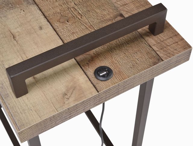 Coaster® Weathered Pine Rectangular Accent Table With USB Port 5