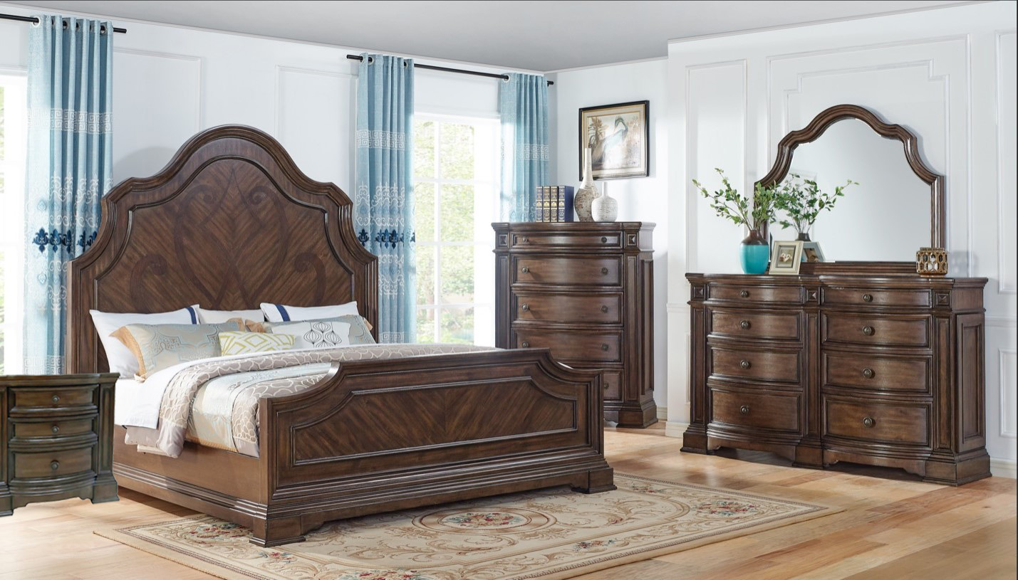 Avalon Elan King Bed, Dresser, Mirror & 2 Nightstands