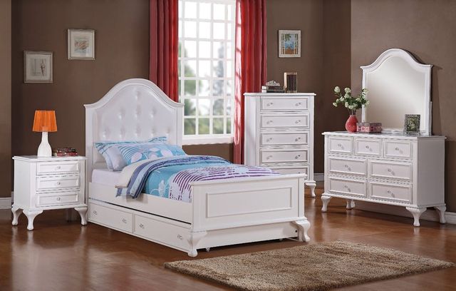 Elements International Jesse White Youth Twin Bed 3