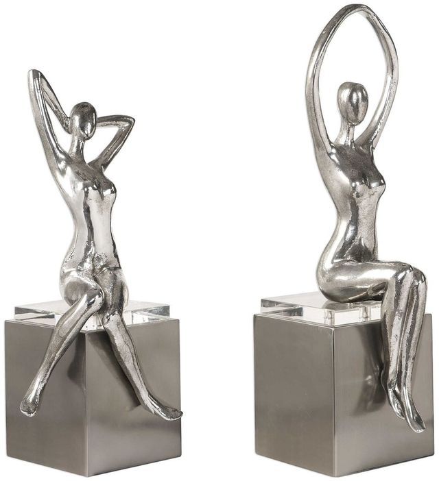 Uttermost® by Billy Moon Jaylene 2-Piece Silver Sculptures-0
