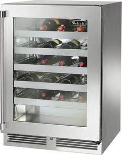 Perlick® Signature Series 5.2 Cu. Ft. Stainless Steel Frame Single Zone Outdoor Wine Cooler 