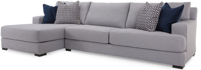Decor-Rest® Furniture LTD 2702 2-Piece Gray Sectional Sofa 1