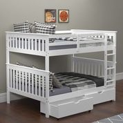 Donco Trading Company Mission Full/Full Bunkbed with Dual Underbed Drawers-2