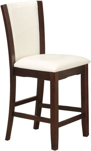 Crown Mark Camelia Espresso/Neutral White Counter Height Dining Side Chair