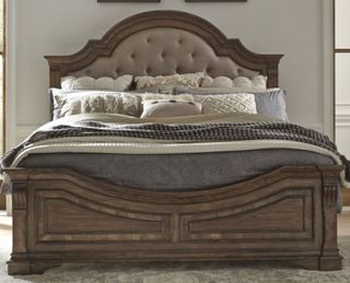 Liberty Furniture Haven Hall Light Brown Queen Upholstered Panel Bed