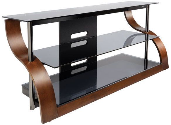Bell'O® Vibrant Espresso Curved Wood A/V Furniture 1