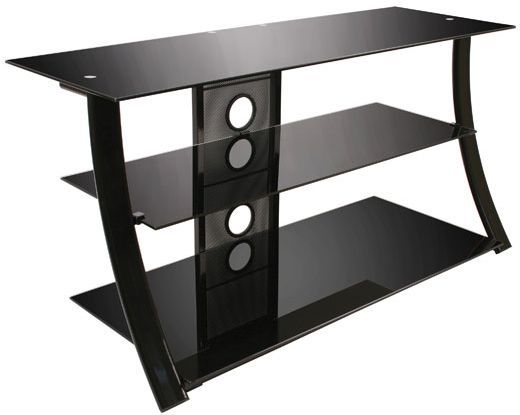 Bell'O® High Gloss Black Flat Panel A/V Furniture System 1