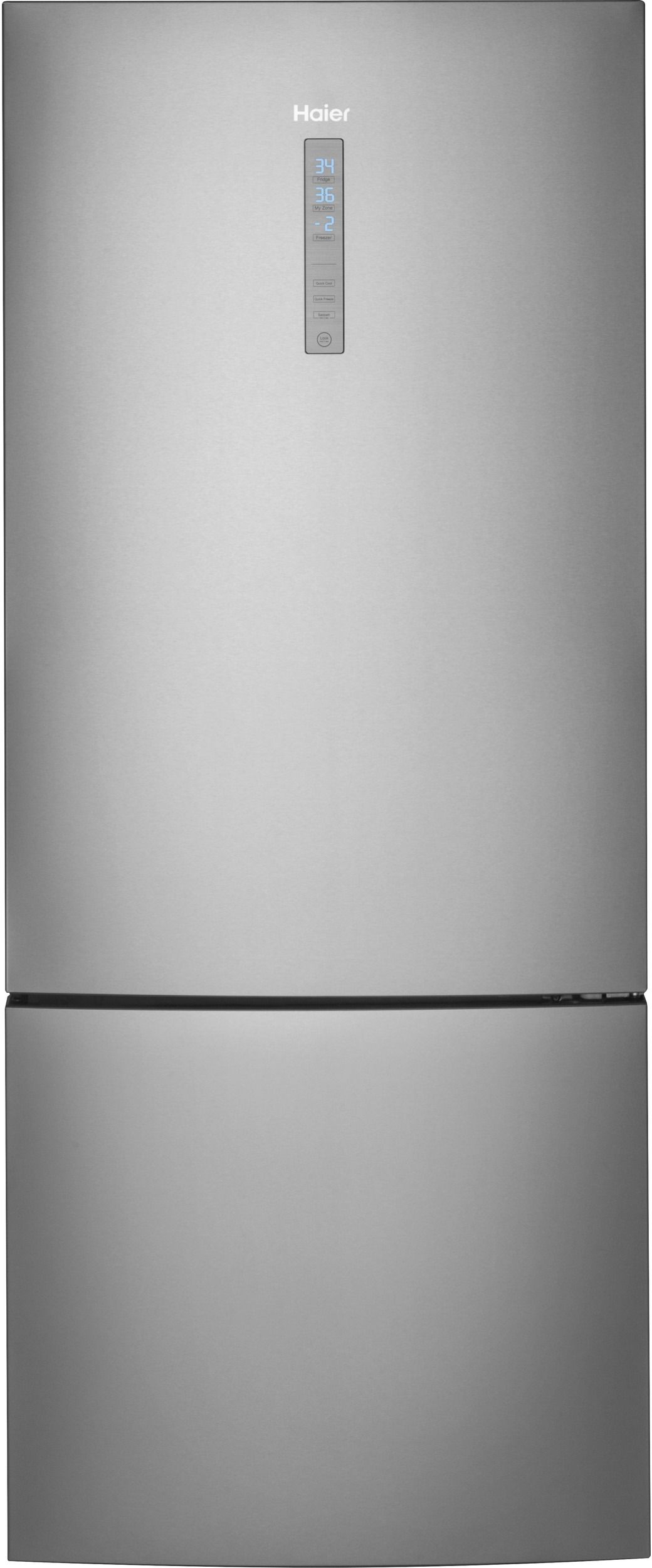 Haier 15.0 Cu. Ft. Stainless Steel Bottom Freezer Refrigerator
