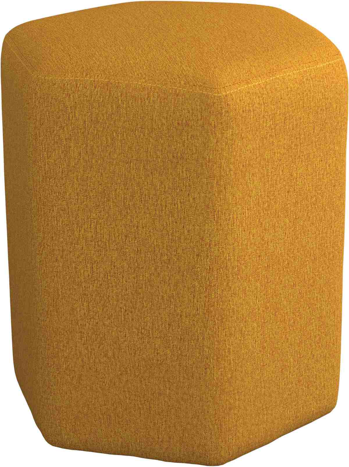 Coaster® Yellow Hexagonal Upholstered Stool