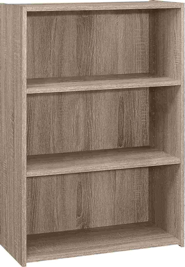 Monarch Specialties Inc. 36"H Dark Taupe 3 Shelves Bookcase