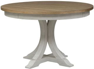 Liberty Furniture Farmhouse Reimagined Two-Tone Oval Pedestal Table