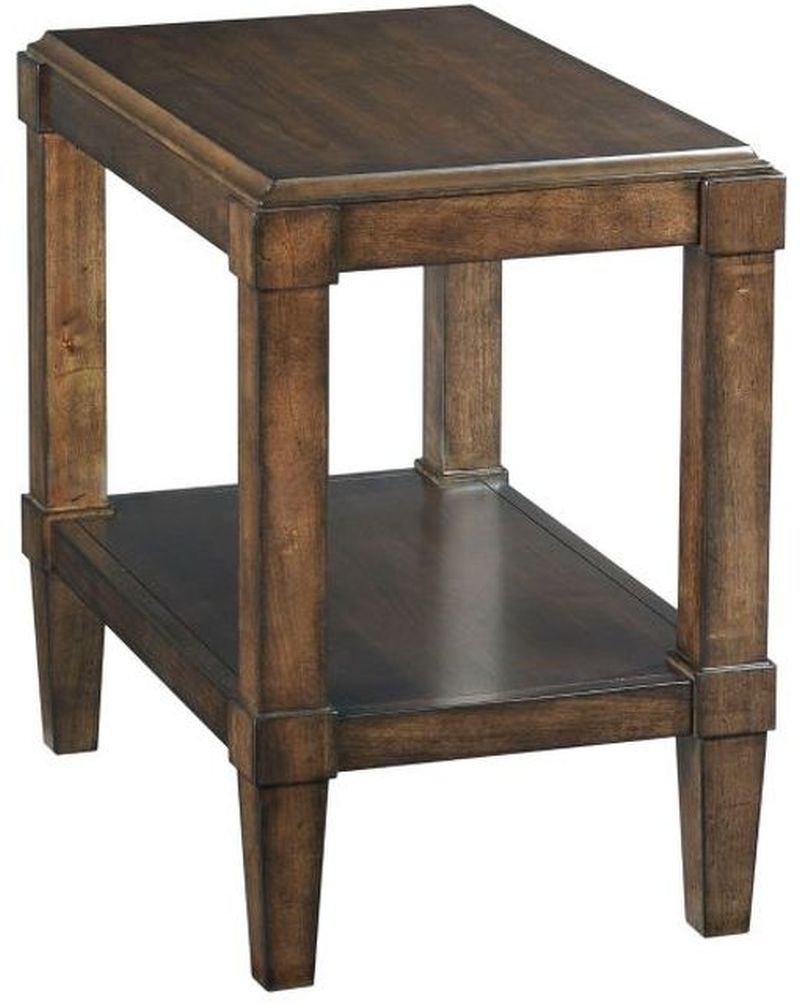 Hammary Halsey Collection Brown Chairside Table