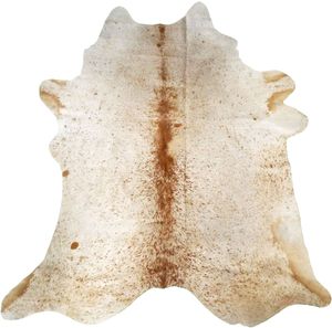 BS Trading® Natural Brown/White Large Salt & Pepper Cowhide Throw Rug