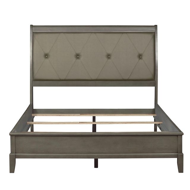 Homelegance Gray Loft King Upholstered Bed-2