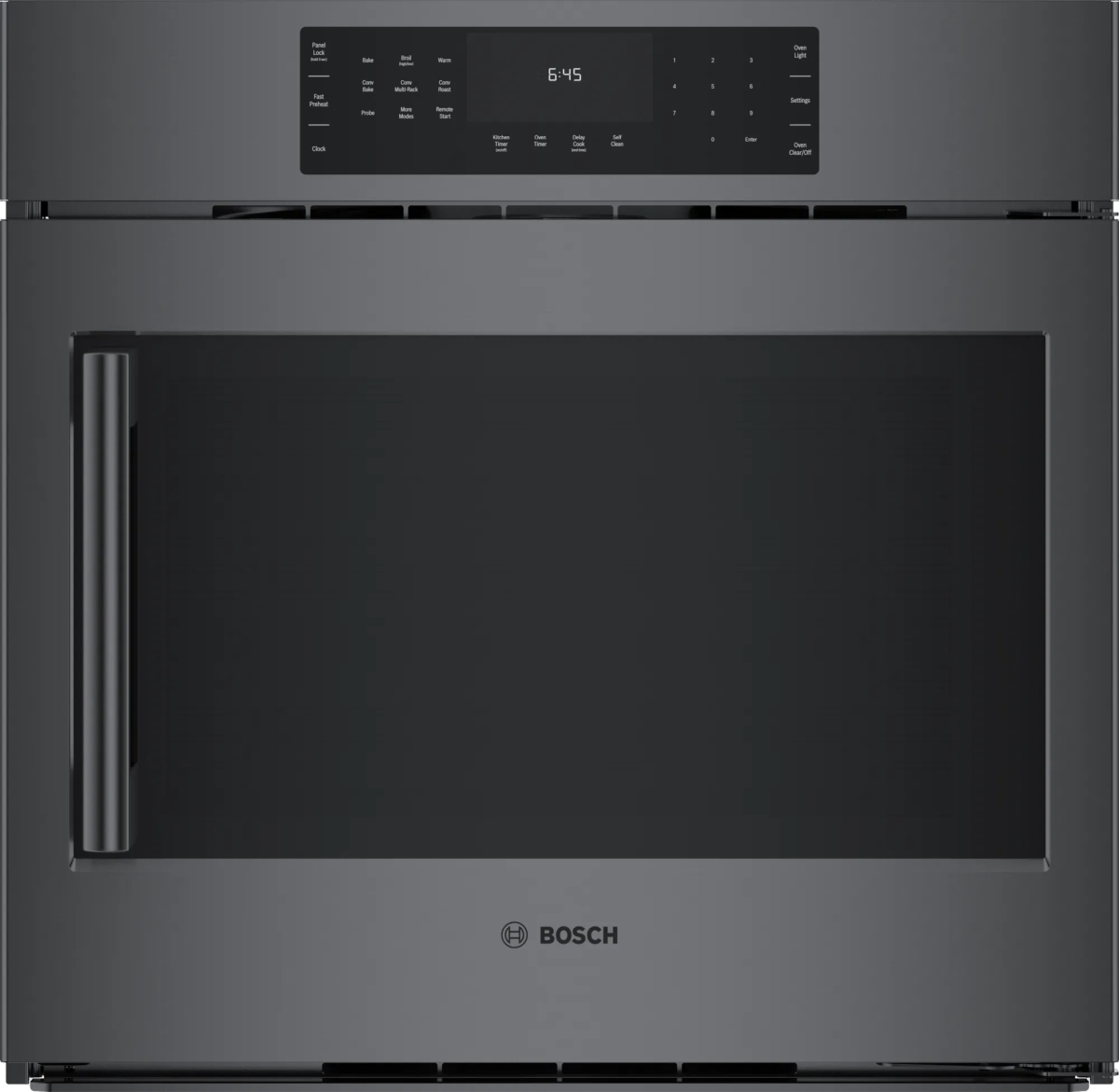 Bosch 800 Series 30" Black Stainless Steel Right-Hand Single Electric Wall Oven