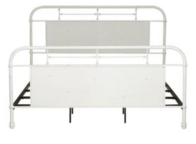 Liberty Vintage Antique White Queen Metal Bed-1