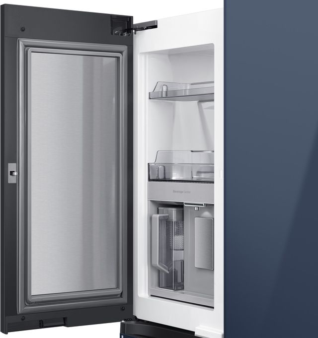 Samsung Bespoke 29.0 Cu. Ft. Matte Black Steel 4-Door Flex French Door Refrigerator in Customizable Panel 17