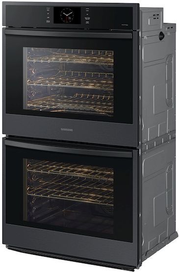 Samsung NV51CG600DMT 30 Inch Double Electric Smart Wall Oven with 10.2 cu.  ft. Dual Convection Oven, Self+Steam Clean, Air Fry, Steam Cook, Air Sous  Vide, Sabbath, and Gliding Rack: Matte Black Steel