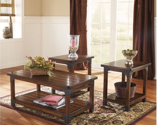 Signature Design by Ashley® Murphy 3-Piece Medium Brown Occasional Table Set-1