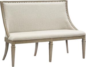 Magnussen Home® Lancaster Dovetail Grey Upholstered Accent Bench